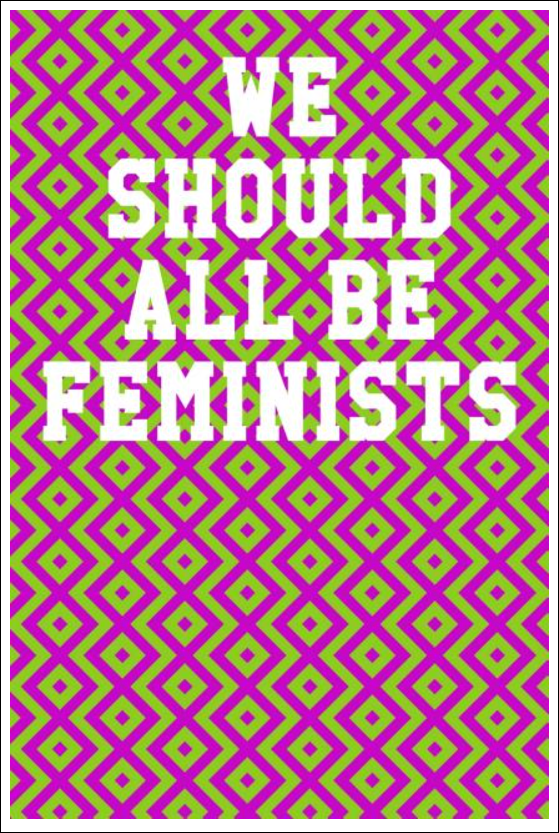 We Should All Be Feminists: College Ruled Notebook - Chevron Patterns Pink & Green Notebooks - Tophatter Daily Deals