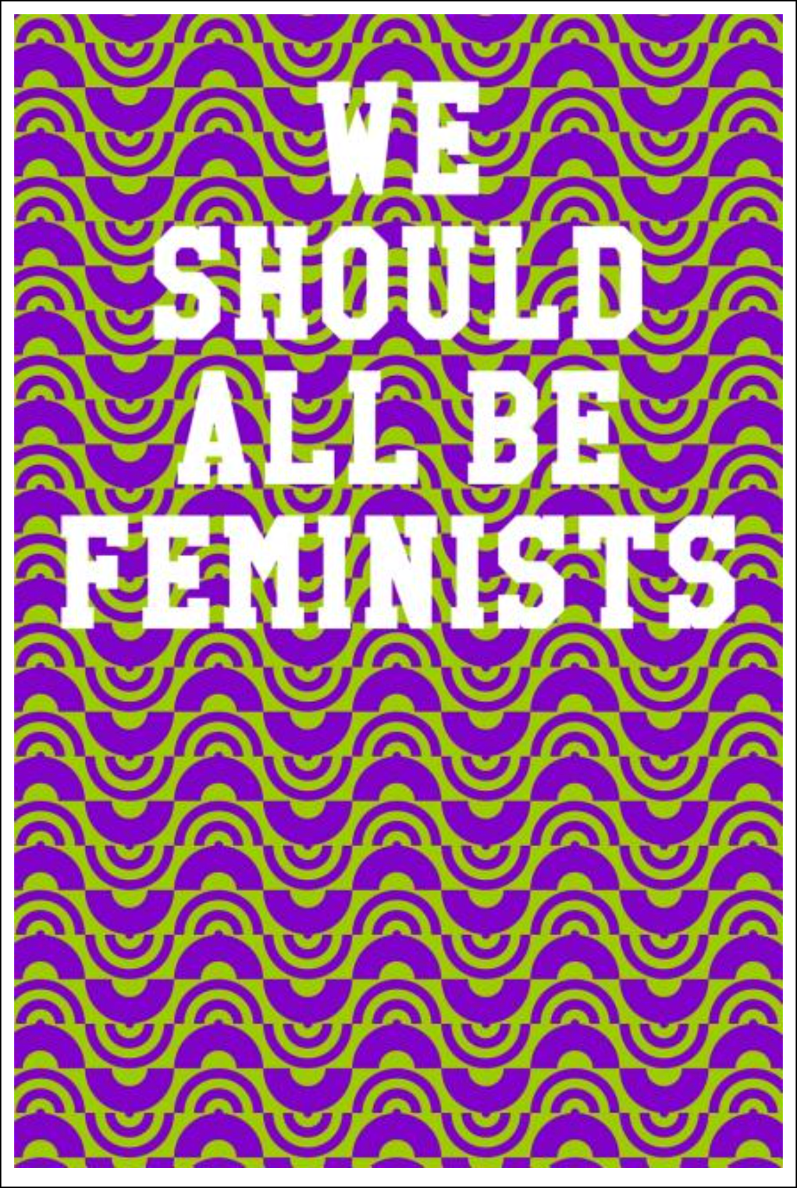 We Should All Be Feminists: College Ruled Notebook - Hemisphere Patterns Purple & Green Notebooks - Tophatter Daily Deals