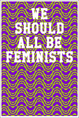 We Should All Be Feminists: College Ruled Notebook - Hemisphere Patterns Purple & Green Notebooks - Tophatter Daily Deals