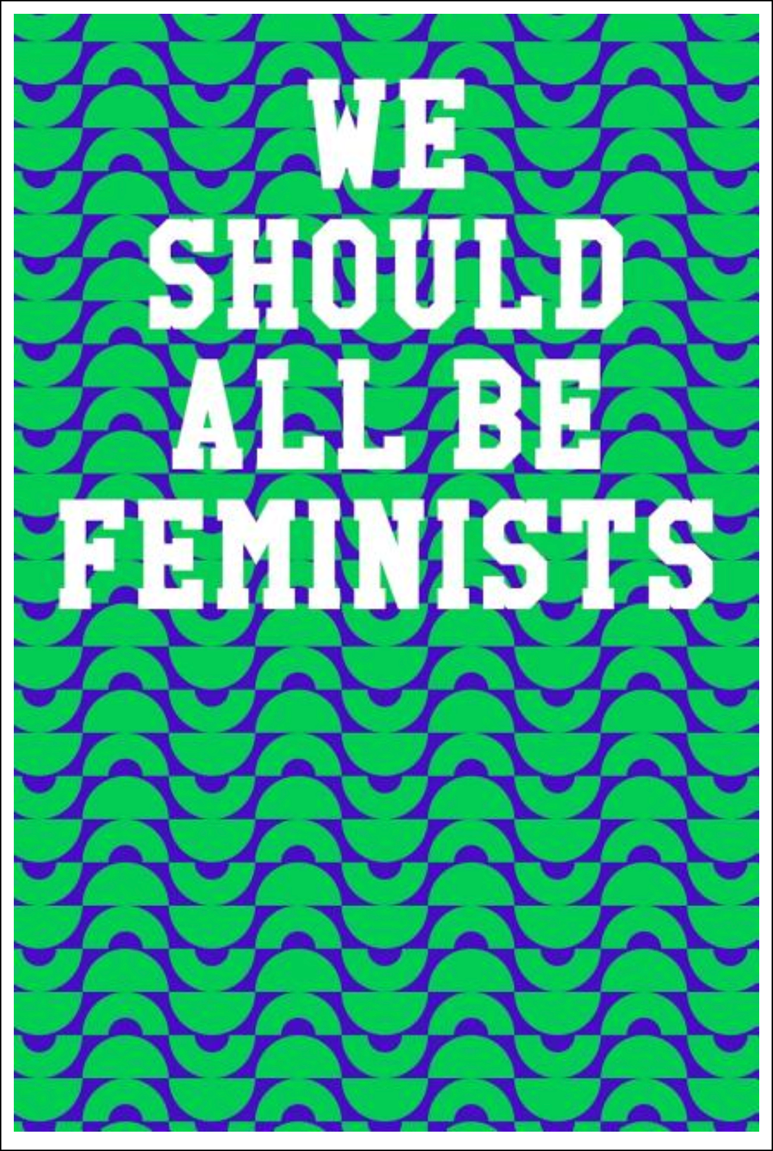 We Should All Be Feminists: College Ruled Notebook - Hemisphere Patterns Green & Blue Notebooks - Tophatter Daily Deals