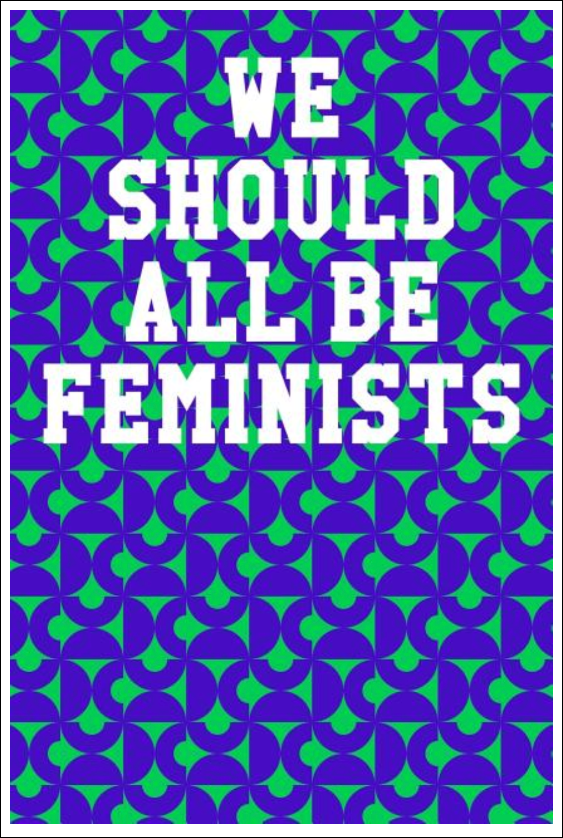 We Should All Be Feminists: College Ruled Notebook - Hemisphere Patterns Blue & Green Notebooks - Tophatter Daily Deals