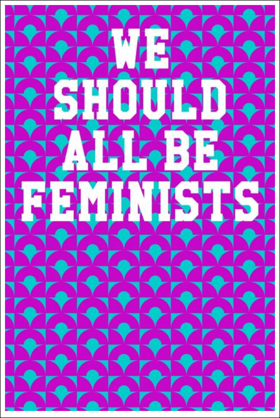 We Should All Be Feminists: College Ruled Notebook - Hemisphere Patterns Fuchsia & Teal Notebooks - Tophatter Daily Deals