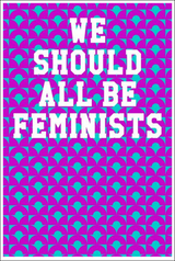 We Should All Be Feminists: College Ruled Notebook - Hemisphere Patterns Fuchsia & Teal Notebooks - Tophatter Daily Deals