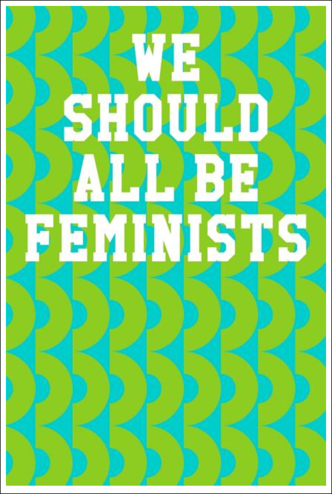 We Should All Be Feminists: College Ruled Notebook - Hemisphere Patterns Lime & Teal Notebooks - Tophatter Daily Deals