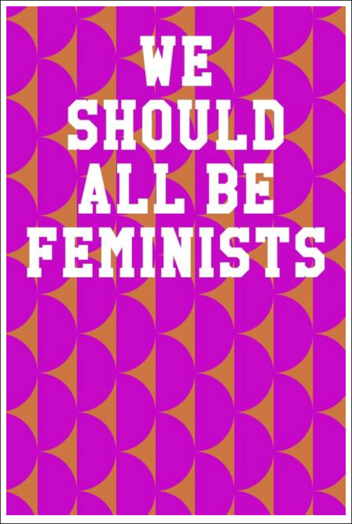 We Should All Be Feminists: College Ruled Notebook - Hemisphere Patterns Pink & Orange Notebooks - Tophatter Daily Deals