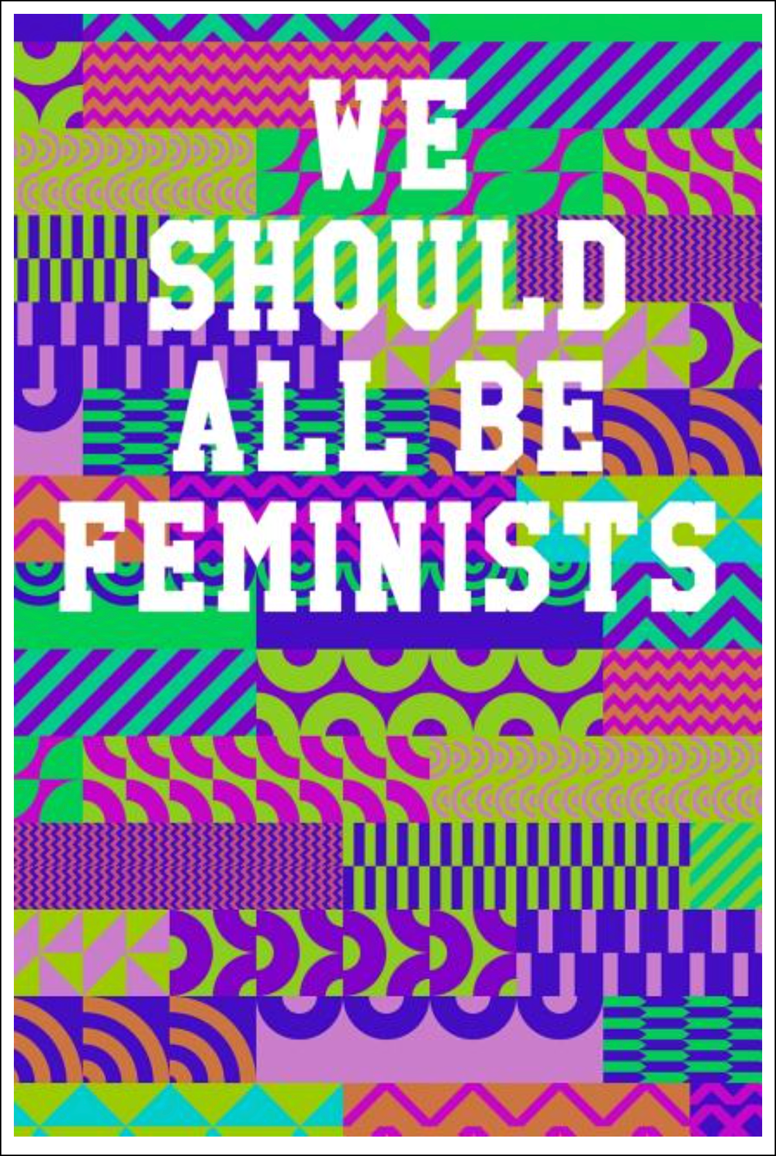 We Should All Be Feminists: College Ruled Notebook - Collage Pattern Lines & Semi-Circles Notebooks - Tophatter Daily Deals
