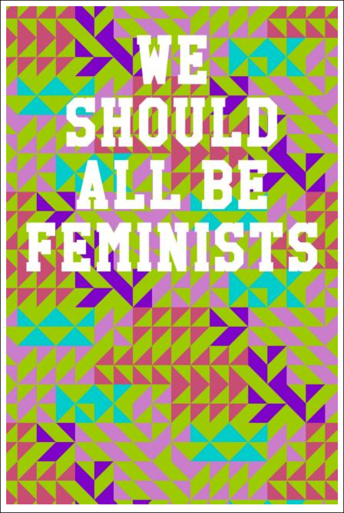 We Should All Be Feminists: College Ruled Notebook - Triangles Multi-Colored Notebooks - Tophatter Daily Deals
