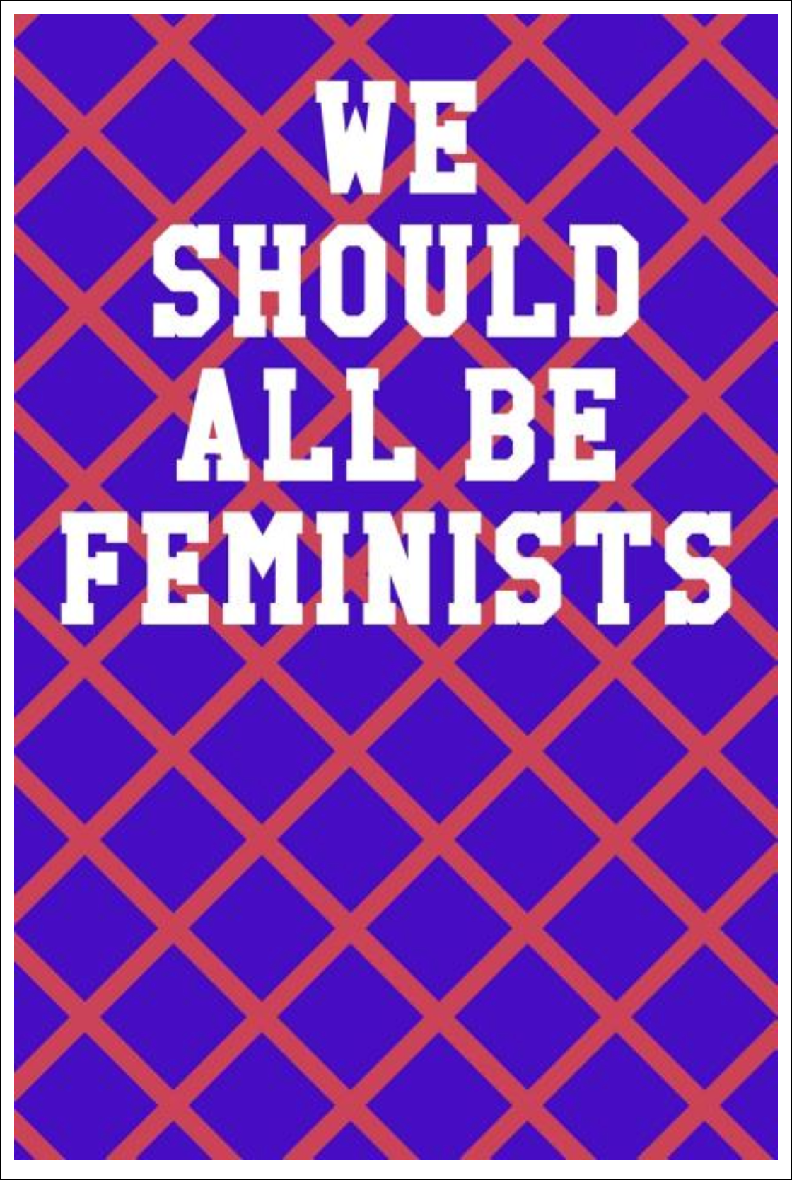 We Should All Be Feminists: College Ruled Notebook - Stripes Blue & Red Notebooks - Tophatter Daily Deals