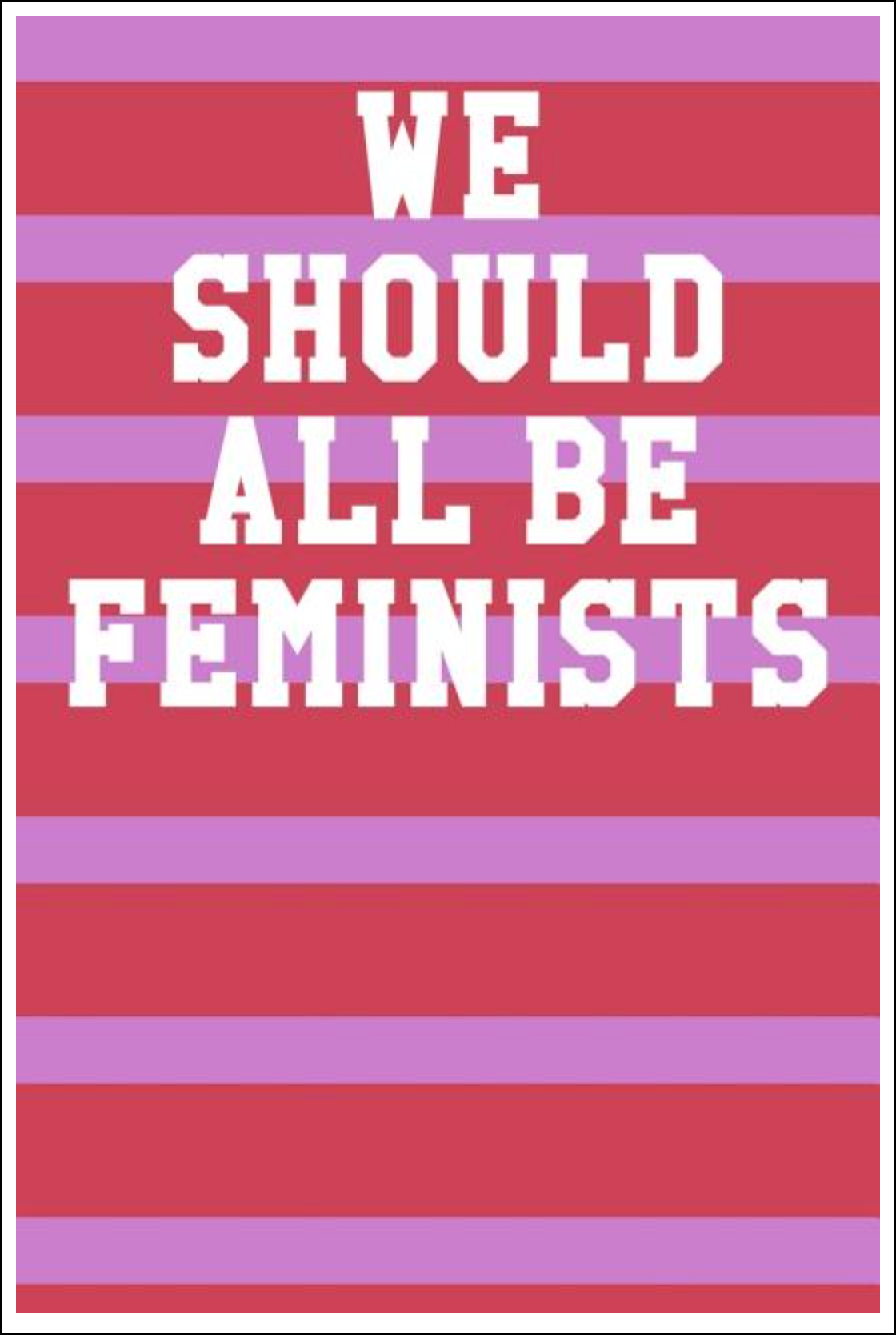 We Should All Be Feminists: College Ruled Notebook - Stripes Red & Pink Notebooks - Tophatter Daily Deals