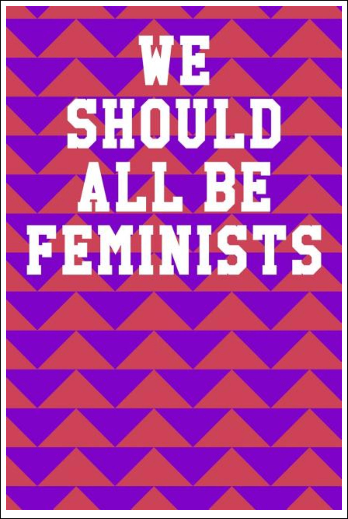 We Should All Be Feminists: College Ruled Notebook - Triangles Red & Purple Notebooks - Tophatter Daily Deals