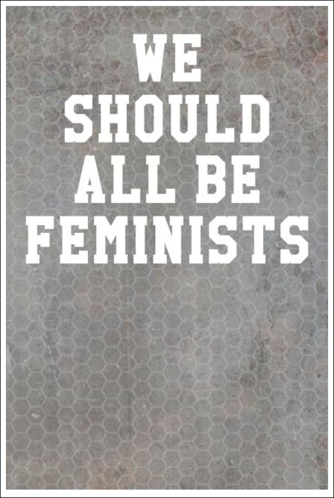 We Should All Be Feminists: Wide Ruled Notebook - Marble Patterns White Honeycomb Notebooks - Tophatter Daily Deals