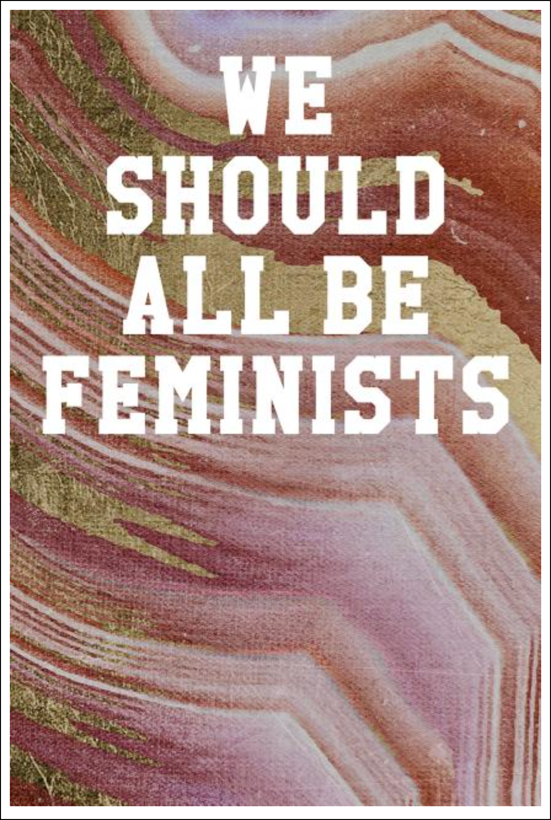 We Should All Be Feminists: Wide Ruled Notebook - Marble Patterns Sandstone Notebooks - Tophatter Daily Deals