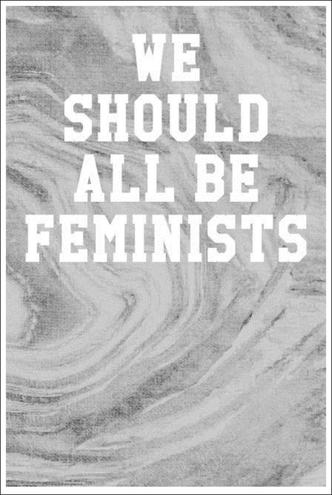 We Should All Be Feminists: Wide Ruled Notebook - Marble Patterns White Marble Notebooks - Tophatter Daily Deals