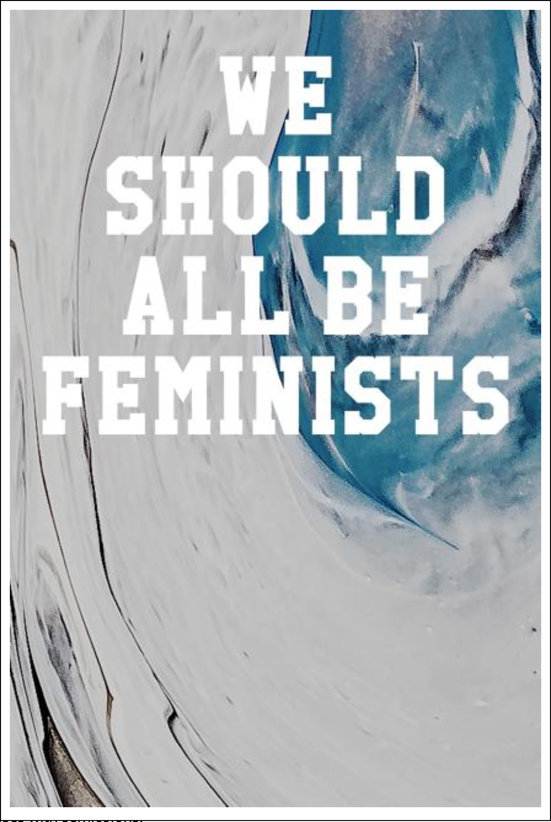 We Should All Be Feminists: Wide Ruled Notebook - Marble Patterns White & Blue Notebooks - Tophatter Daily Deals