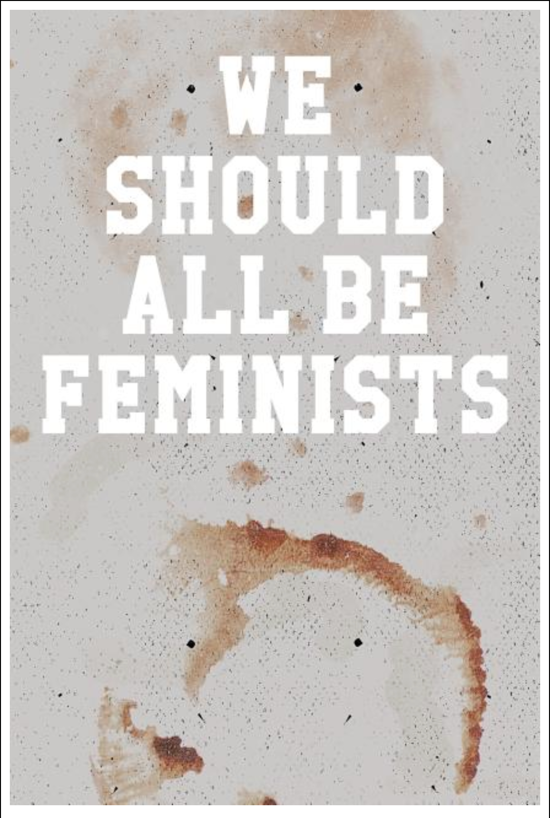 We Should All Be Feminists: Wide Ruled Notebook - Marble Patterns Coffee Stains Notebooks - Tophatter Daily Deals