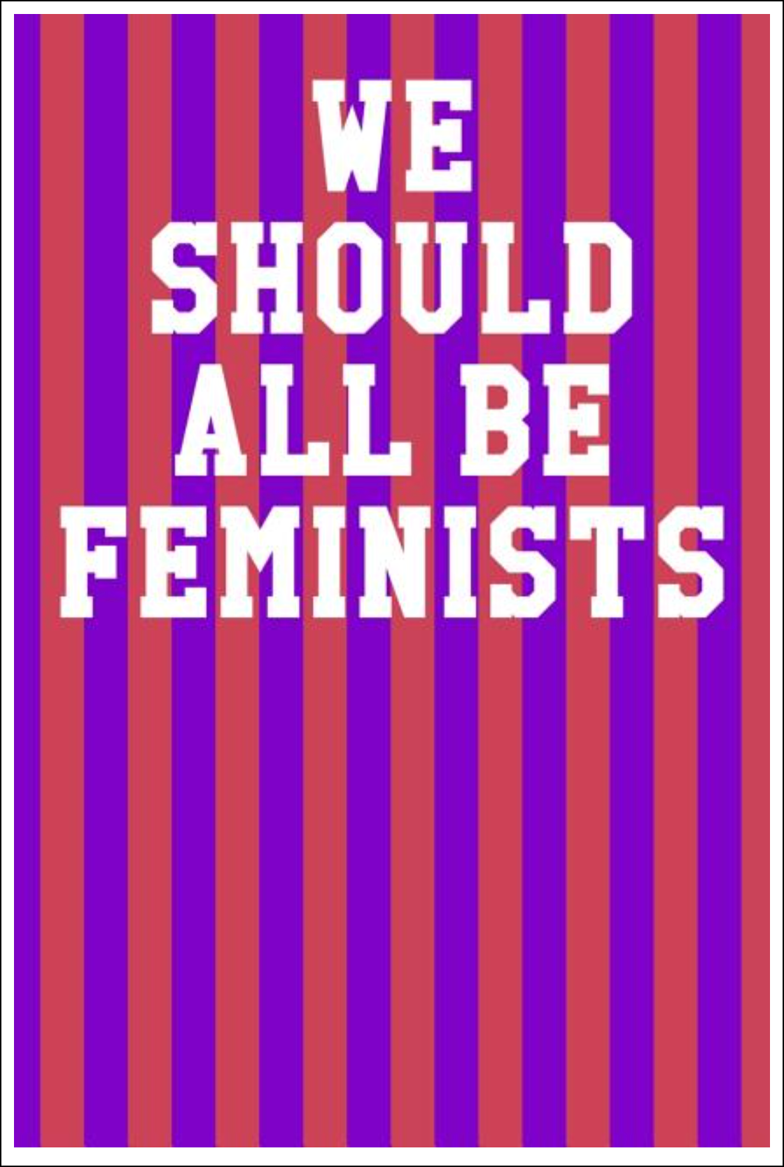 We Should All Be Feminists: Wide Ruled Notebook - Stripes Red & Purple Notebooks - Tophatter Daily Deals