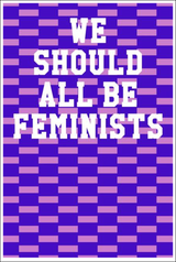 We Should All Be Feminists: Wide Ruled Notebook - Stripes Purple & Pink Notebooks - Tophatter Daily Deals