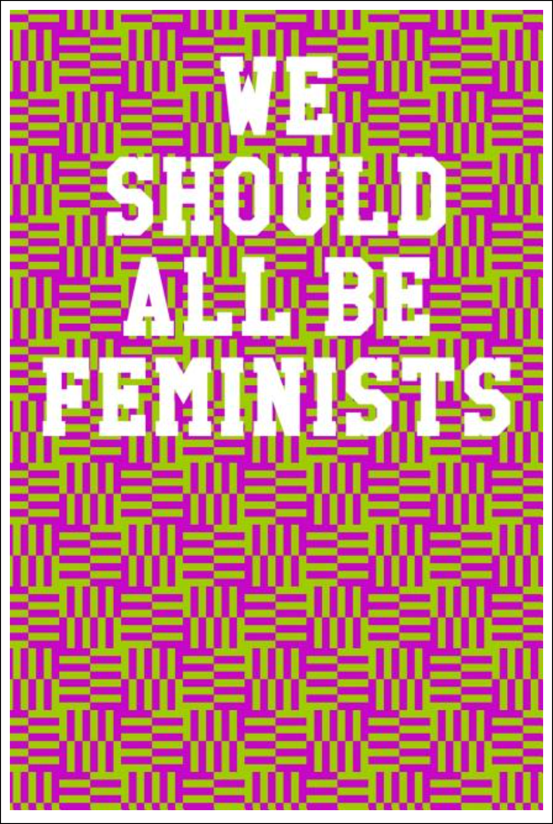 We Should All Be Feminists: Wide Ruled Notebook - Stripes Lime & Fuchsia Notebooks - Tophatter Daily Deals