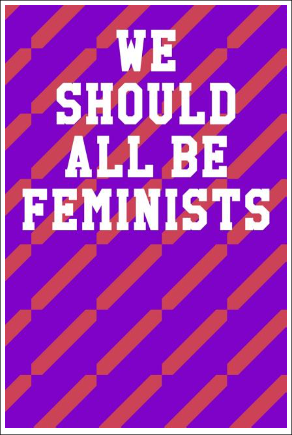 We Should All Be Feminists: Wide Ruled Notebook - Stripes Purple & Red Notebooks - Tophatter Daily Deals
