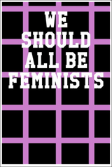 We Should All Be Feminists: Wide Ruled Notebook - Stripes Black & Pink Notebooks - Tophatter Daily Deals