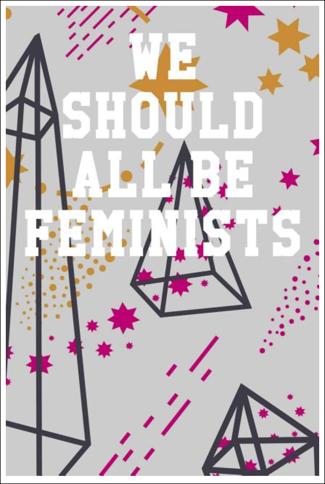 We Should All Be Feminists: Wide Ruled Notebook - Stars Pink Notebooks - Tophatter Daily Deals