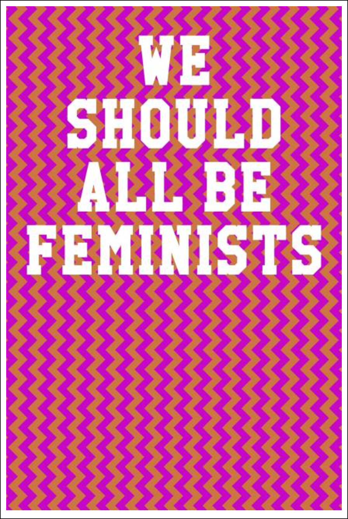 We Should All Be Feminists: Wide Ruled Notebook - Chevron Patterns Orange & Pink Notebooks - Tophatter Daily Deals
