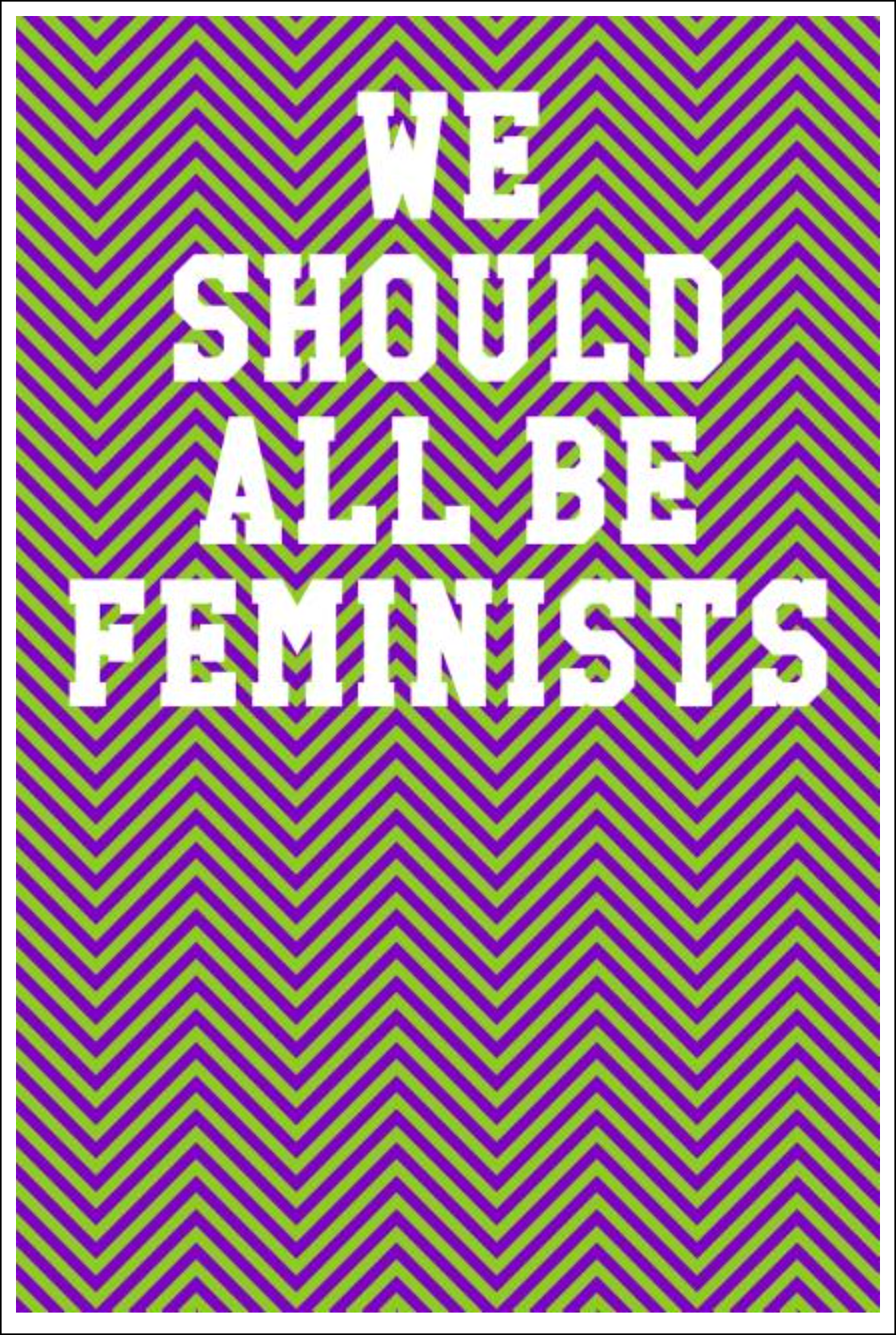 We Should All Be Feminists: Wide Ruled Notebook - Chevron Patterns Lime & Purple Notebooks - Tophatter Daily Deals