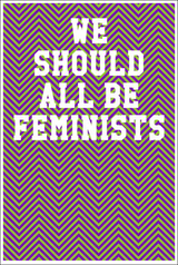 We Should All Be Feminists: Wide Ruled Notebook - Chevron Patterns Lime & Purple Notebooks - Tophatter Daily Deals