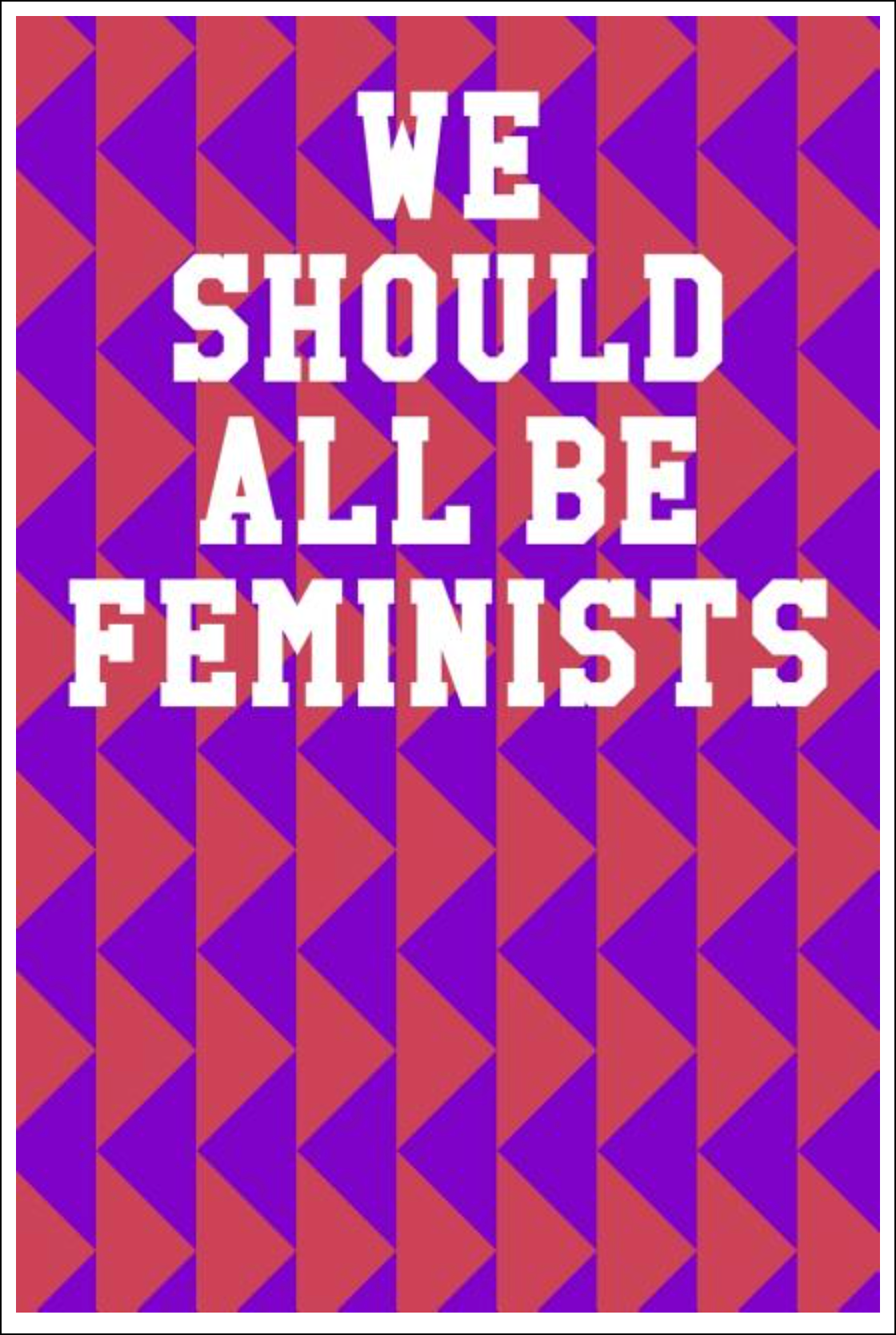 We Should All Be Feminists: Wide Ruled Notebook - Triangles Red & Purple Notebooks - Tophatter Daily Deals