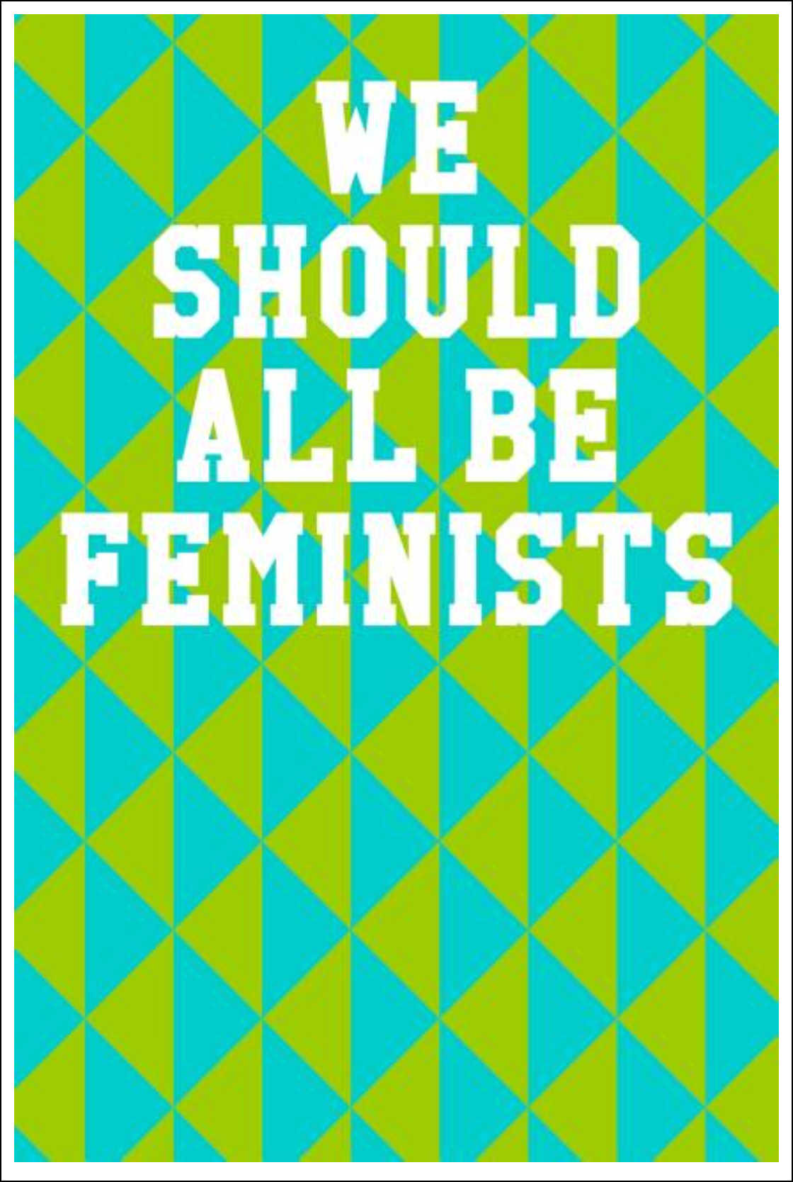 We Should All Be Feminists: Wide Ruled Notebook - Triangles Lime & Teal Notebooks - Tophatter Daily Deals