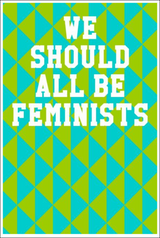 We Should All Be Feminists: Wide Ruled Notebook - Triangles Lime & Teal Notebooks - Tophatter Daily Deals