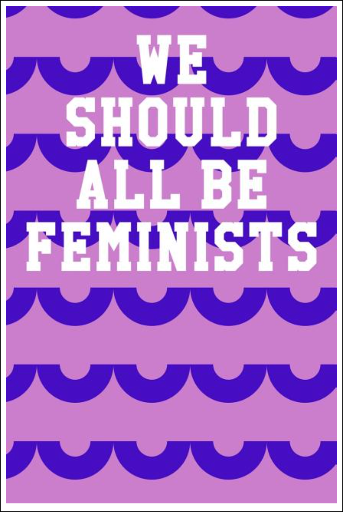 We Should All Be Feminists: Wide Ruled Notebook - Semi-Circle Patterns Pink & Purple Notebooks - Tophatter Daily Deals