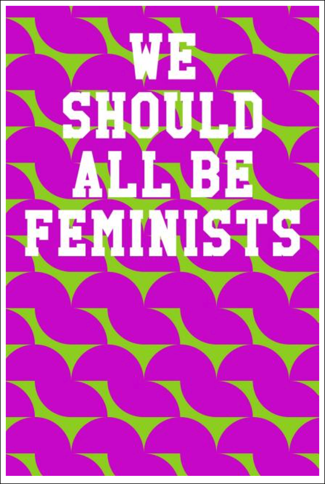 We Should All Be Feminists: Wide Ruled Notebook - Semi-Circle Patterns Fuchsia & Lime Notebooks - Tophatter Daily Deals