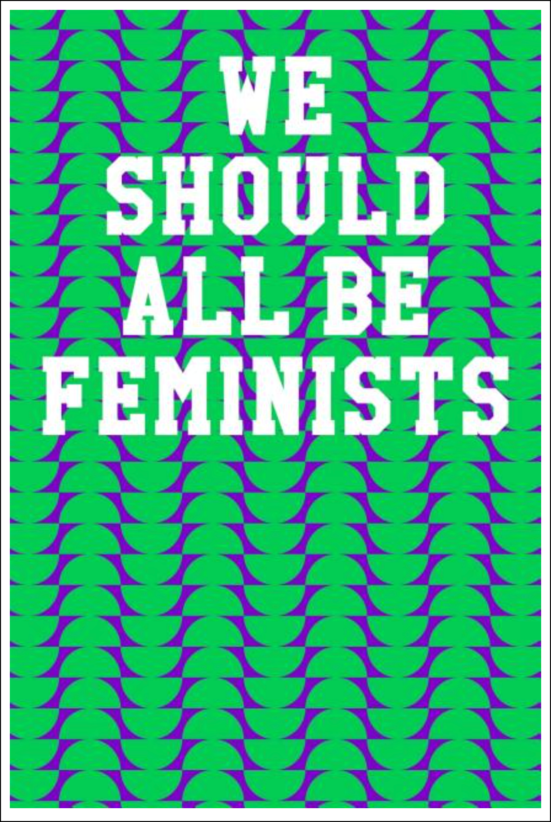 We Should All Be Feminists: Wide Ruled Notebook - Semi-Circle Patterns Green & Purple Notebooks - Tophatter Daily Deals