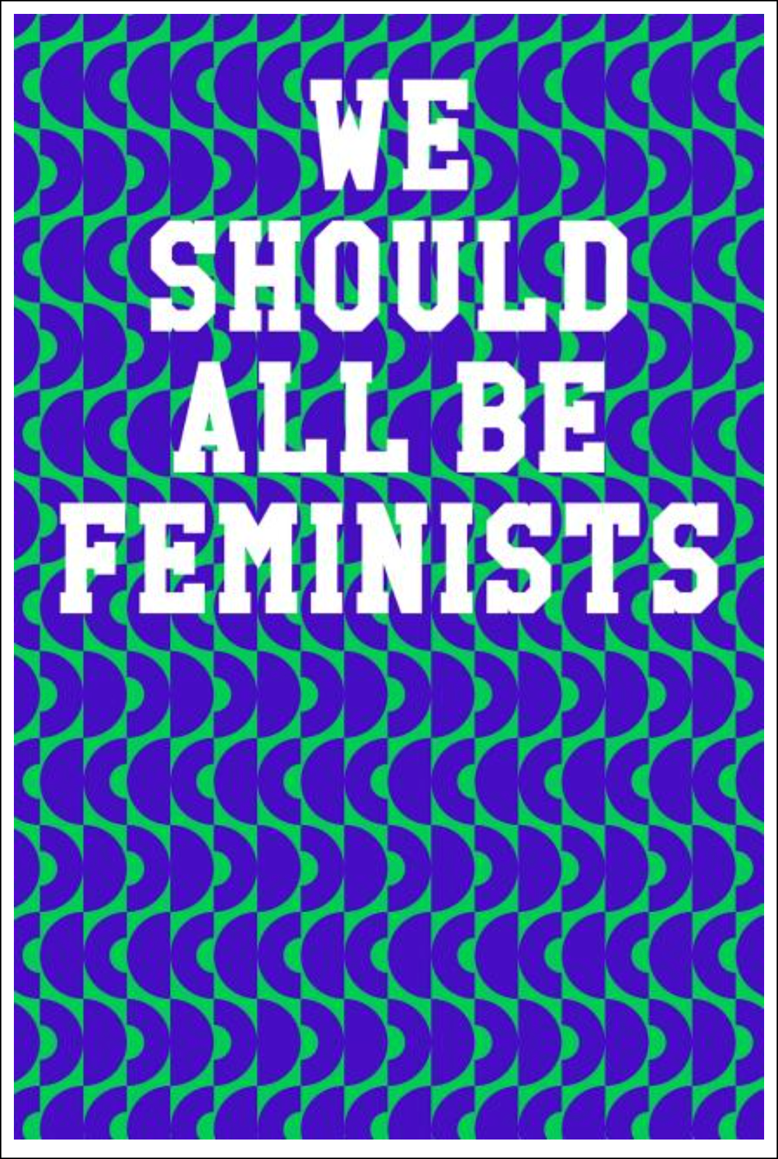 We Should All Be Feminists: Wide Ruled Notebook - Semi-Circle Patterns Blue & Green Notebooks - Tophatter Daily Deals