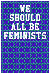 We Should All Be Feminists: Wide Ruled Notebook - Semi-Circle Patterns Blue & Green Notebooks - Tophatter Daily Deals