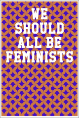 We Should All Be Feminists: Wide Ruled Notebook - Semi-Circle Patterns Orange & Purple Notebooks - Tophatter Daily Deals