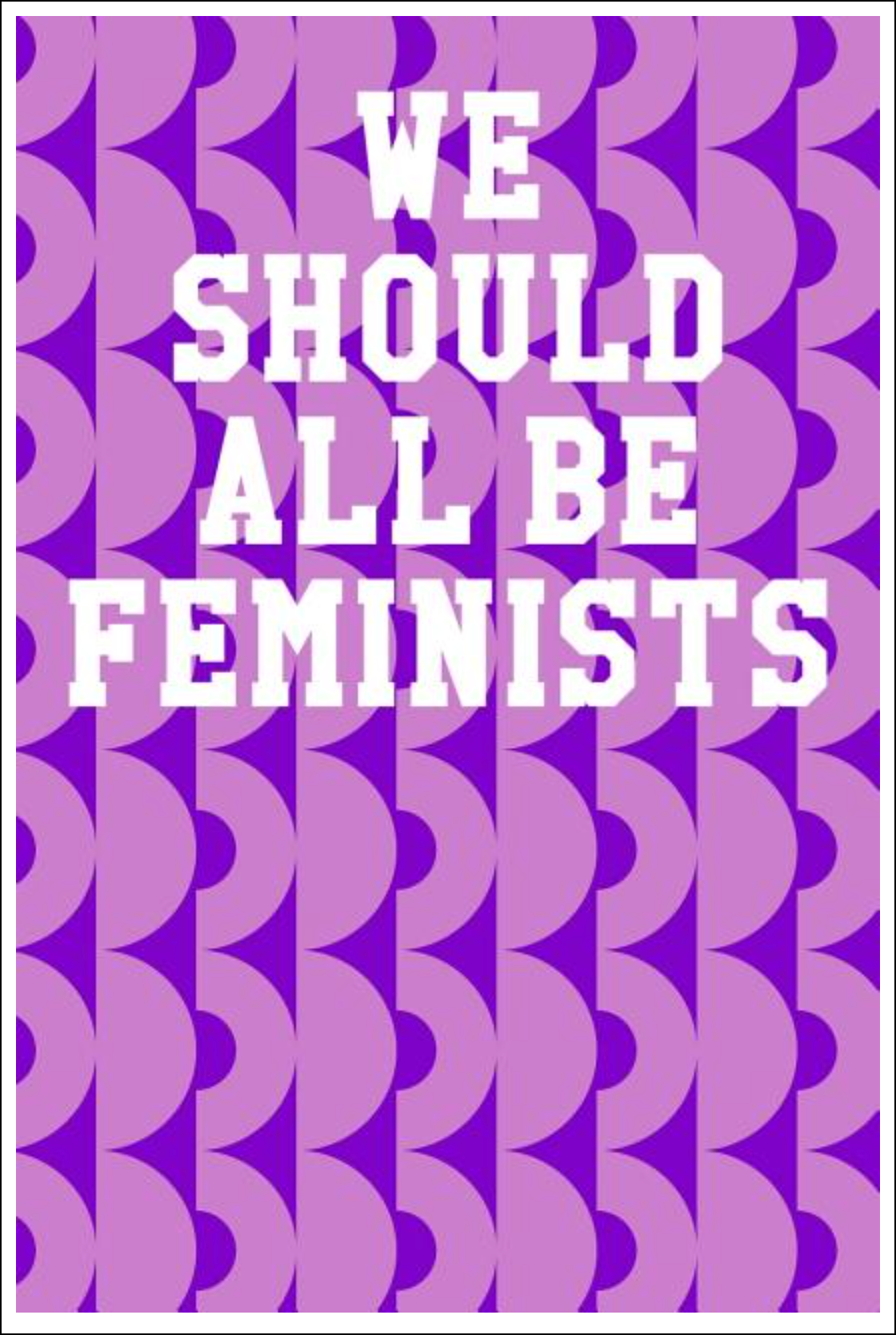 We Should All Be Feminists: Wide Ruled Notebook - Semi-Circle Patterns Purple & Pink Notebooks - Tophatter Daily Deals