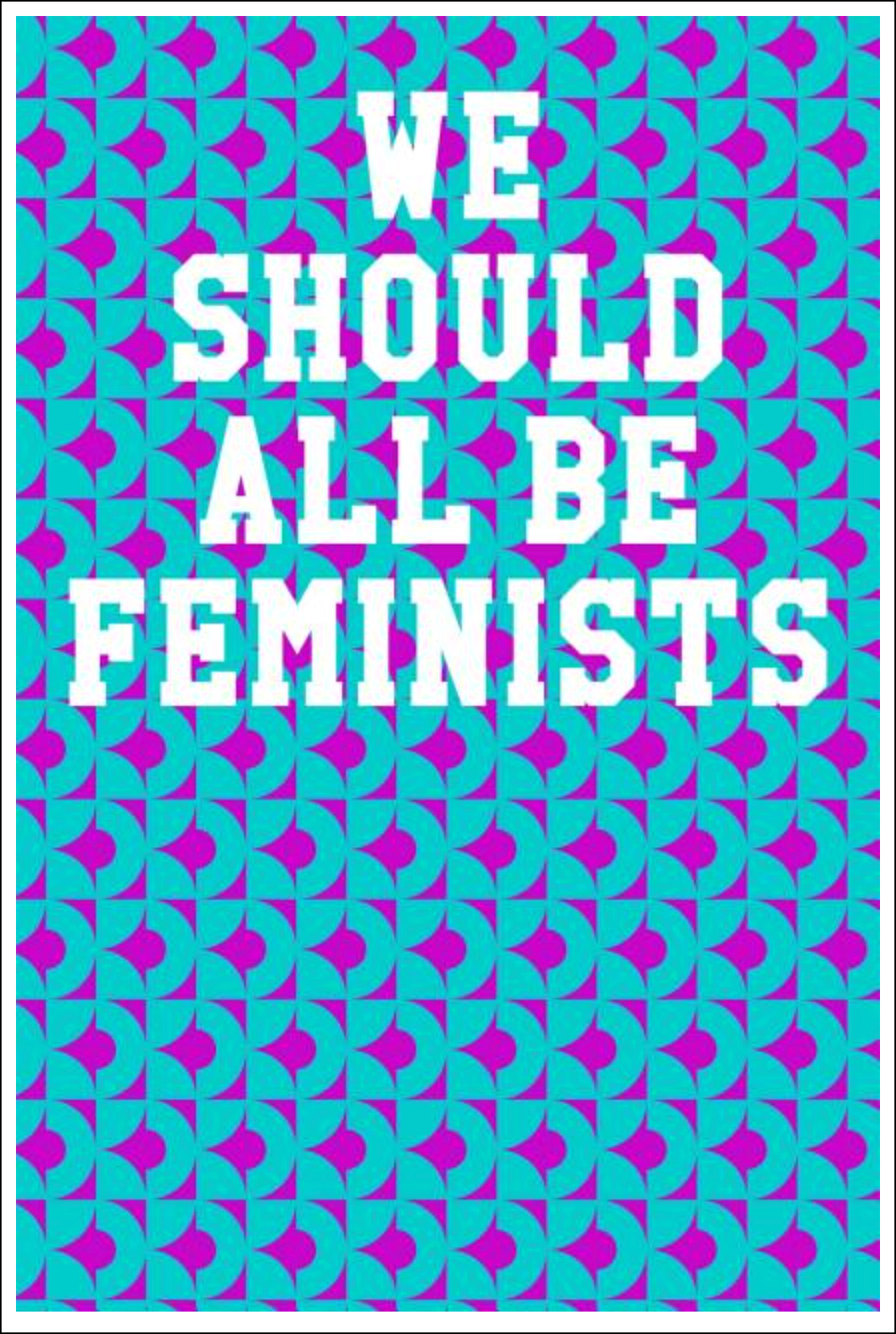 We Should All Be Feminists: Wide Ruled Notebook - Semi-Circle Patterns Teal & Fuchsia Notebooks - Tophatter Daily Deals