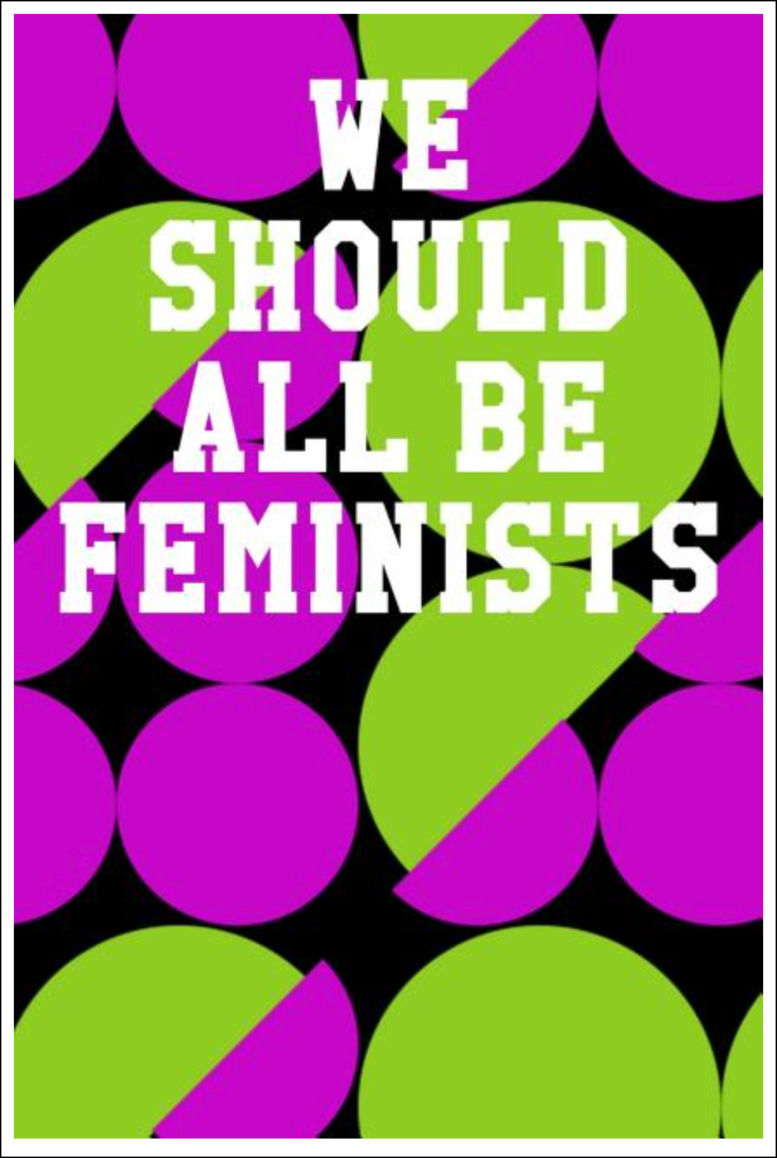 We Should All Be Feminists: Wide Ruled Notebook - Circles Lime & Fuchsia Notebooks - Tophatter Daily Deals