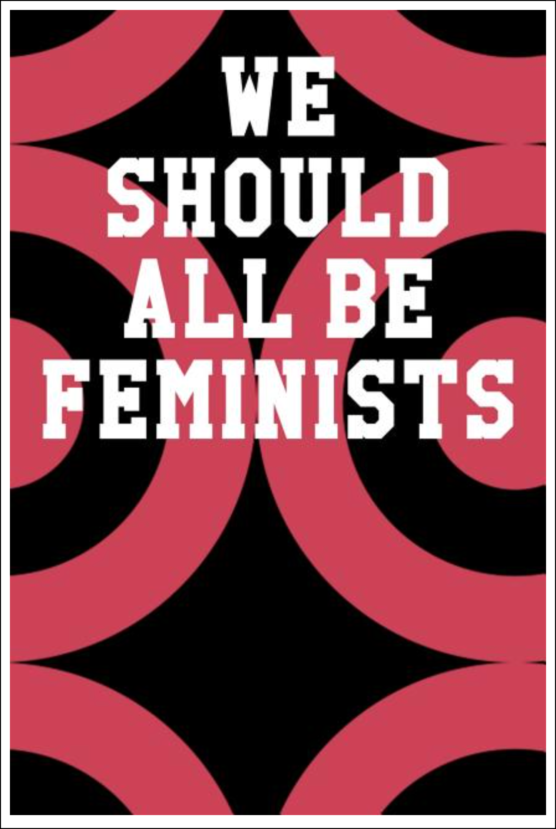 We Should All Be Feminists: Wide Ruled Notebook - Circles Red & Black Notebooks - Tophatter Daily Deals
