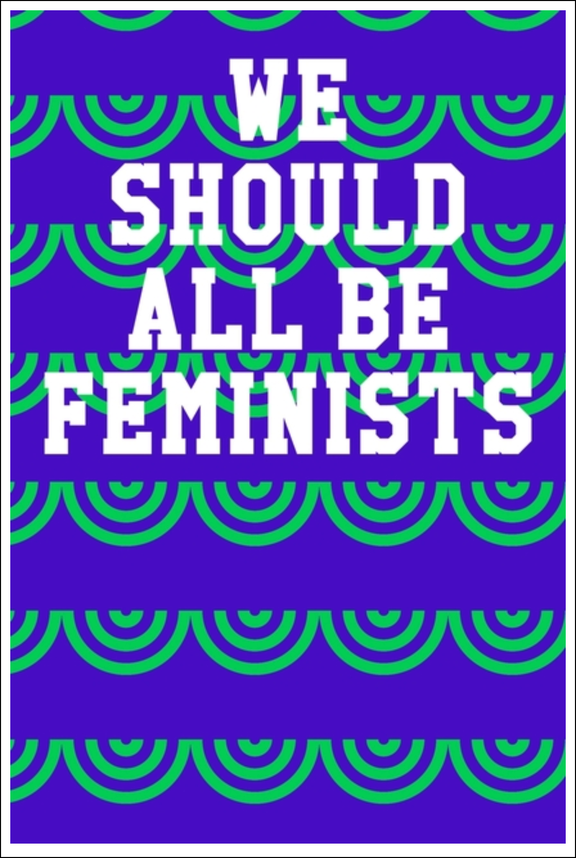 We Should All Be Feminists: Guitar Tab Notebook - Semi-Circle Patterns Blue & Green Notebooks - Tophatter Daily Deals
