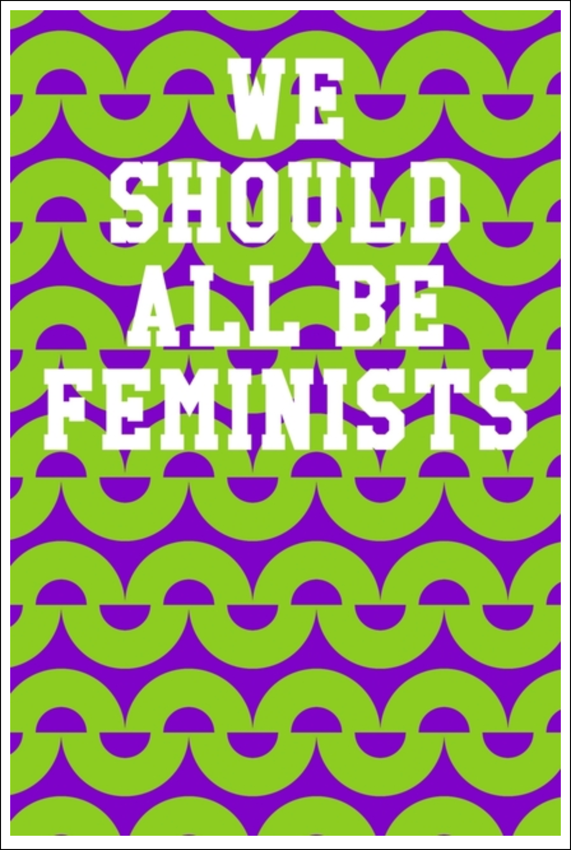 We Should All Be Feminists: Guitar Tab Notebook - Semi-Circle Patterns Lime & Purple Notebooks - Tophatter Daily Deals