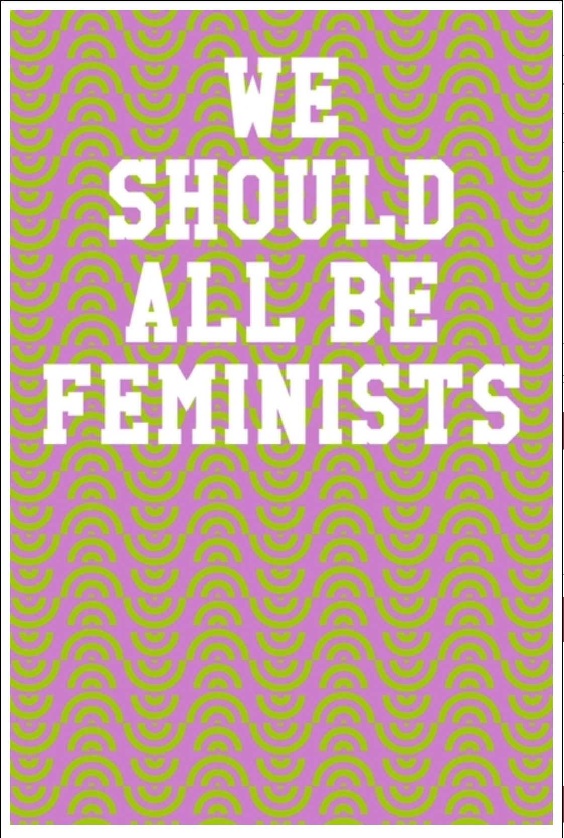 We Should All Be Feminists: Guitar Tab Notebook - Semi-Circle Patterns Lime & Pink Notebooks - Tophatter Daily Deals