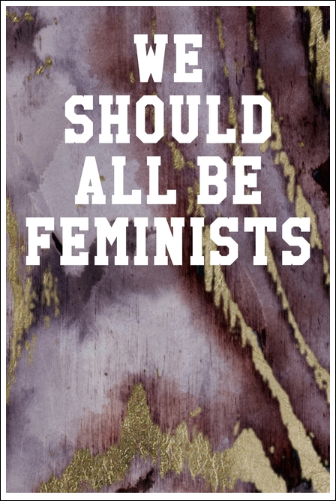 We Should All Be Feminists: Guitar Tab Notebook - Marble Patterns Purple & Gold Notebooks - Tophatter Daily Deals