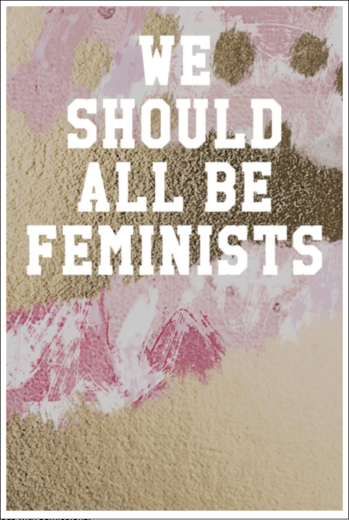 We Should All Be Feminists: Guitar Tab Notebook - Marble Patterns Gold & Pink Notebooks - Tophatter Daily Deals