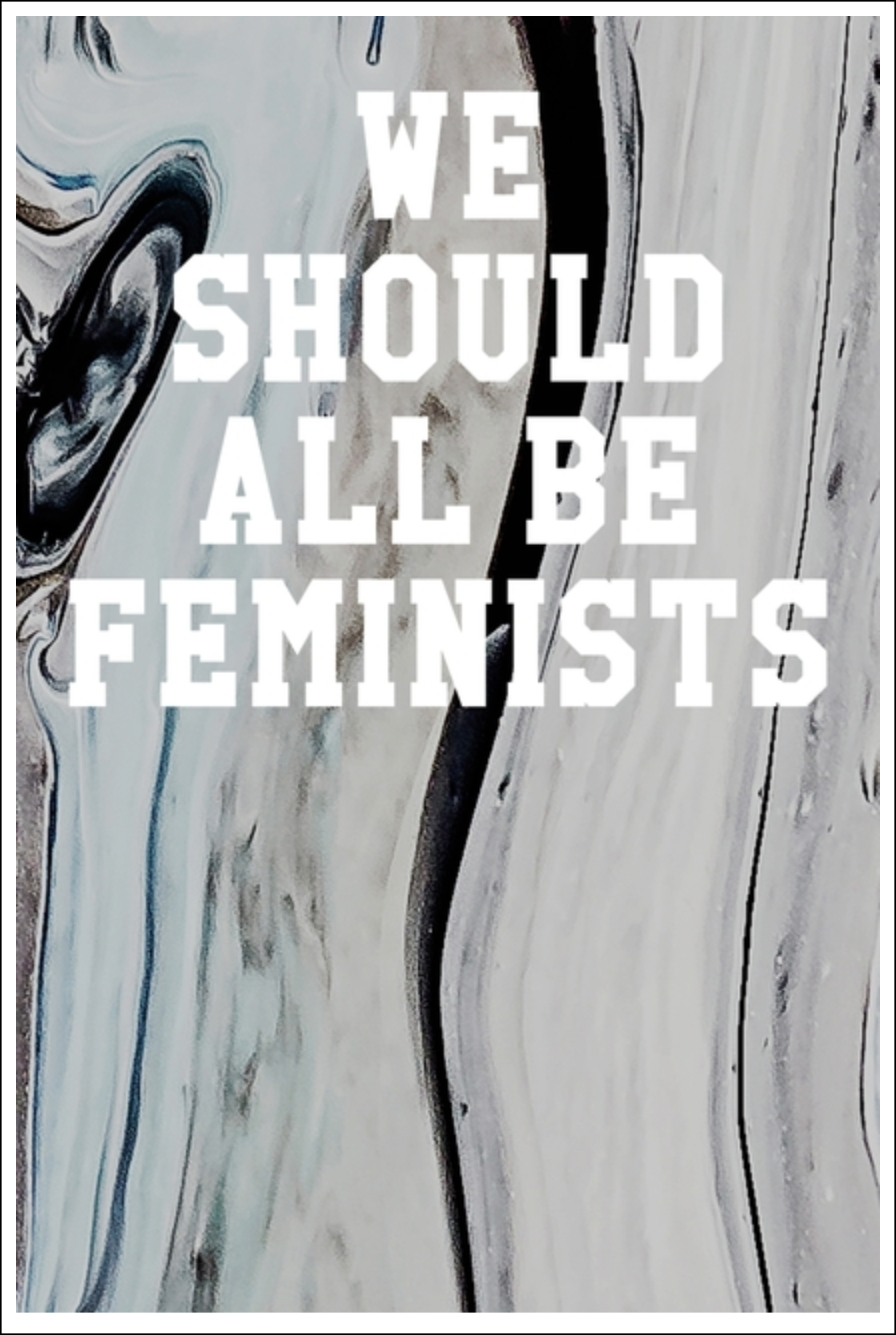 We Should All Be Feminists: Guitar Tab Notebook - Marble Patterns Black & White Notebooks - Tophatter Daily Deals
