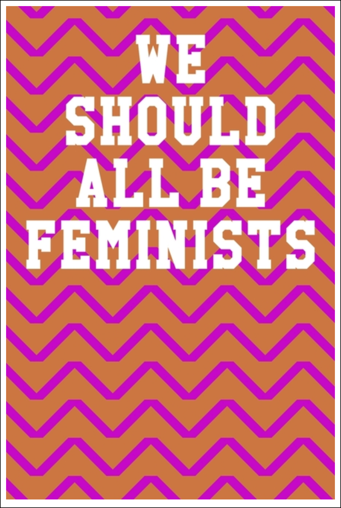 We Should All Be Feminists: Guitar Tab Notebook - Chevron Patterns Orange & Pink Notebooks - Tophatter Daily Deals
