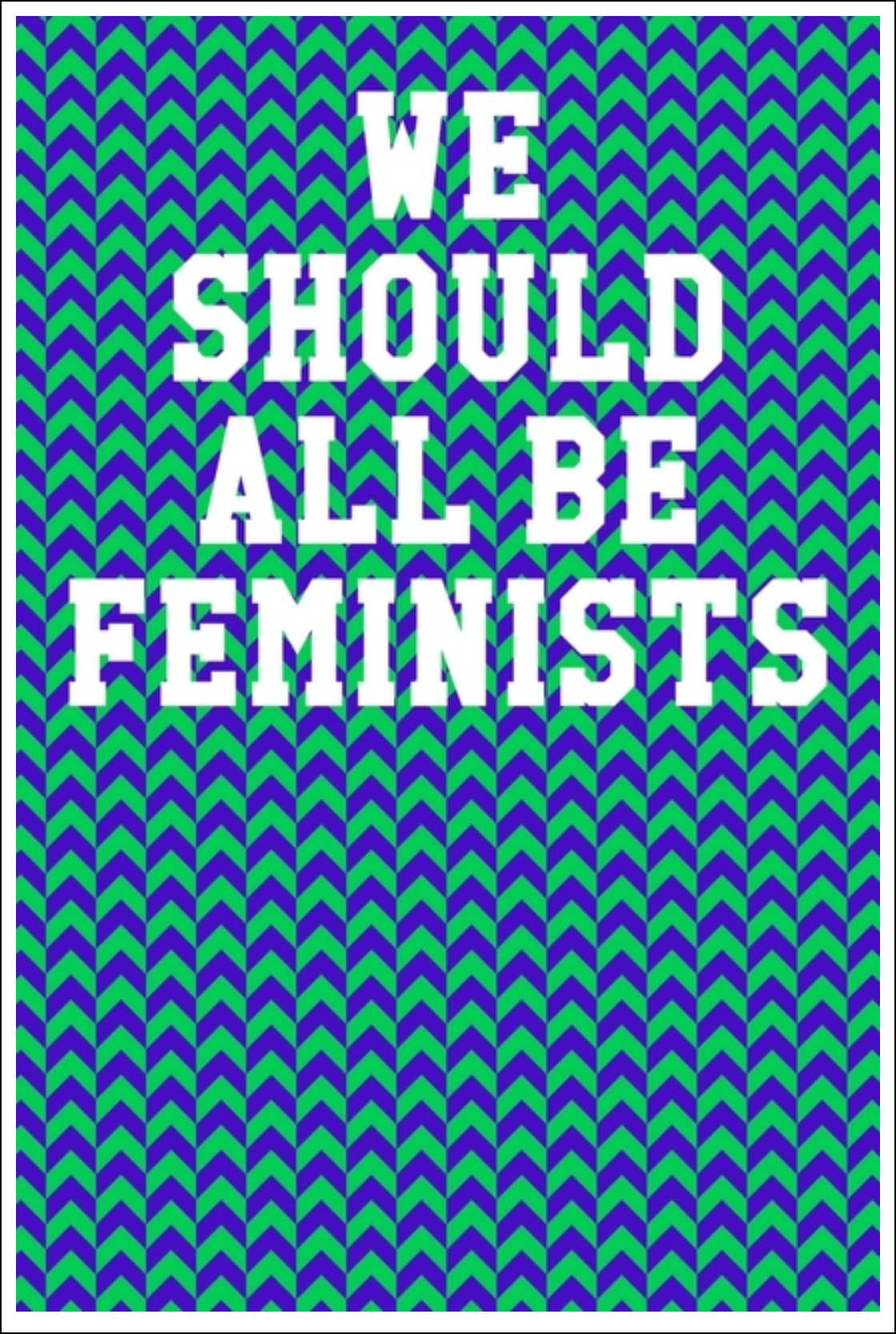 We Should All Be Feminists: Guitar Tab Notebook - Chevron Patterns Blue & Green Notebooks - Tophatter Daily Deals