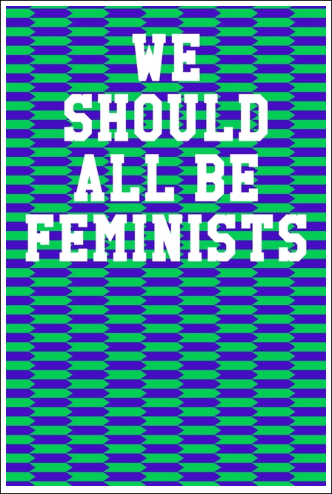 We Should All Be Feminists: Guitar Tab Notebook - Stripes Blue & Green Notebooks - Tophatter Daily Deals